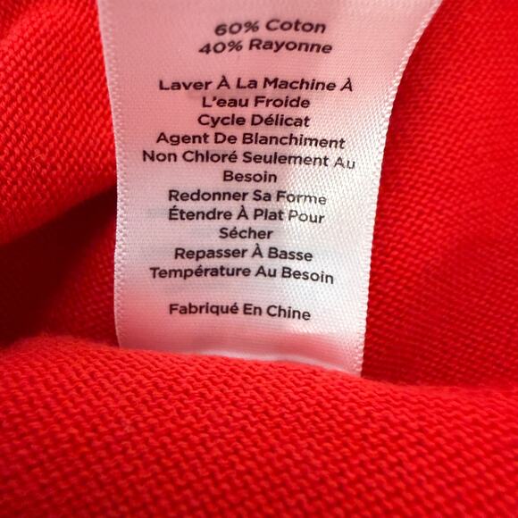 Talbots Petite Small Red Ruffle Collar Fit Flare Sweater Dress Office Siren - Picture 7 of 11